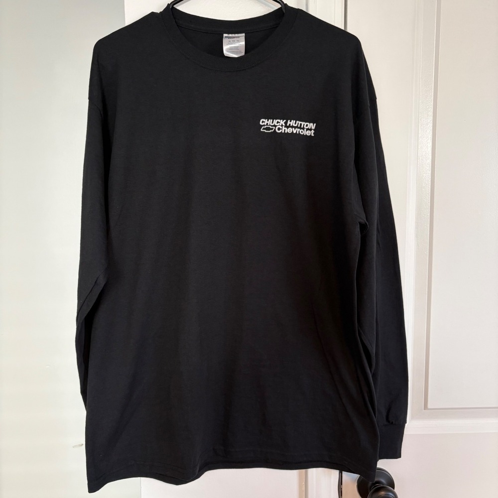 Chuck Hutton Chevrolet‎ Long Sleeve T Shirt Black Jerzees Heavyweight Blend XL